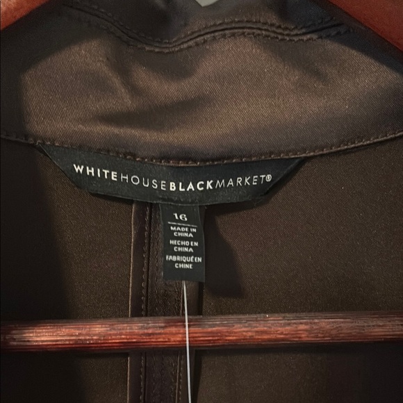 White House Black Market Brown Blazer with Tie Waist - Picture 2 of 3